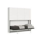 Schrank mit horizontal ausklappbarem Einzelbett, weiß, Kando D Verkauf