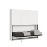 Schrank mit horizontal ausklappbarem Einzelbett, weiß, Kando D Verkauf