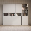 Weißes Klappbett für Einzelmatratze, platzsparend, horizontal, Kando E Katalog