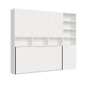 Weißes Klappbett für Einzelmatratze, platzsparend, horizontal, Kando E Angebot
