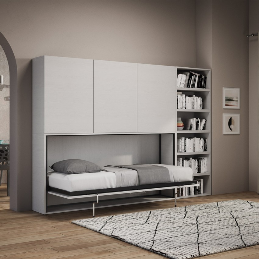 Schrank mit platzsparendem horizontalem Einzel-Einbaubett Kando G