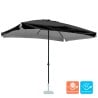 3x2m rechteckiger Aluminium-Gartenschirm mit Mittelstange Eden Noir Angebot