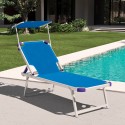 2er Set Aluminium Sonnenliegen mit Sonnendach Nettuno Auswahl