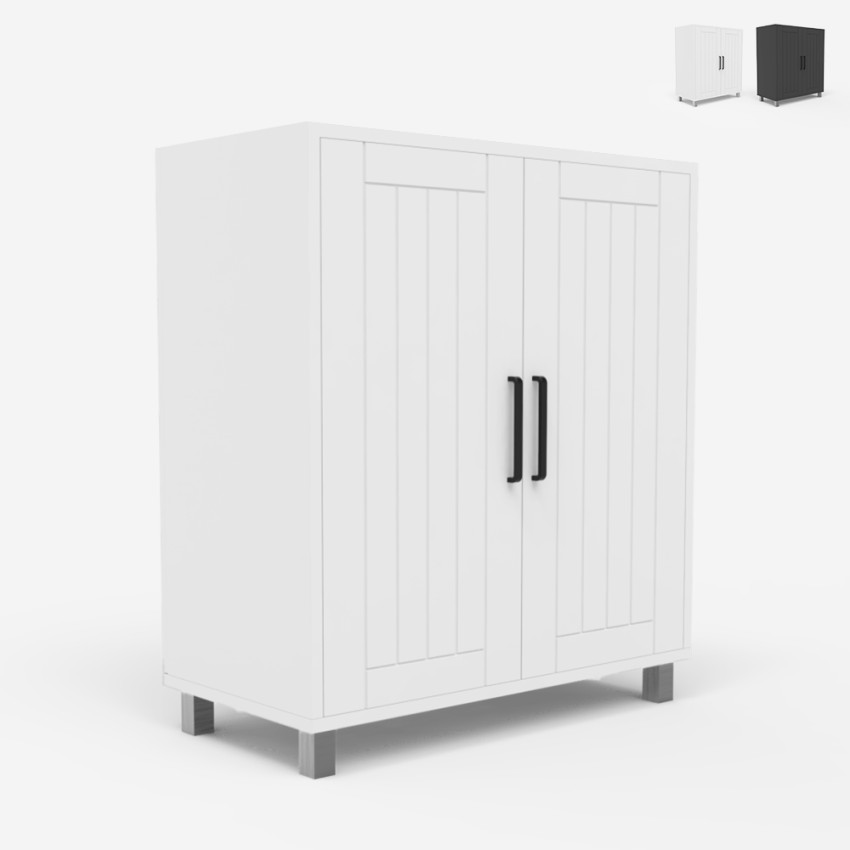 Mobiler Unterschrank Schrank 2 Türen 2 Regale modern Biston Aktion Mobiler Unterschrank Schrank 2 Türen 2 Regale modern Biston Aktion