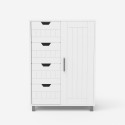 Kommode mit 4 Schubladen und 2 Regalen für das Badezimmer oder Schlafzimmer Rendel Eigenschaften