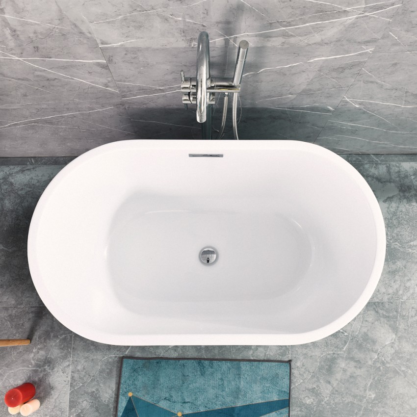  Kalamos: Freistehende Badewanne oval modern acryl 