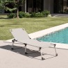 4er Set Liegestühle Strandliegen Sonnenliegen klappbar aus Aluminium für Strand und Garten Seychelles 