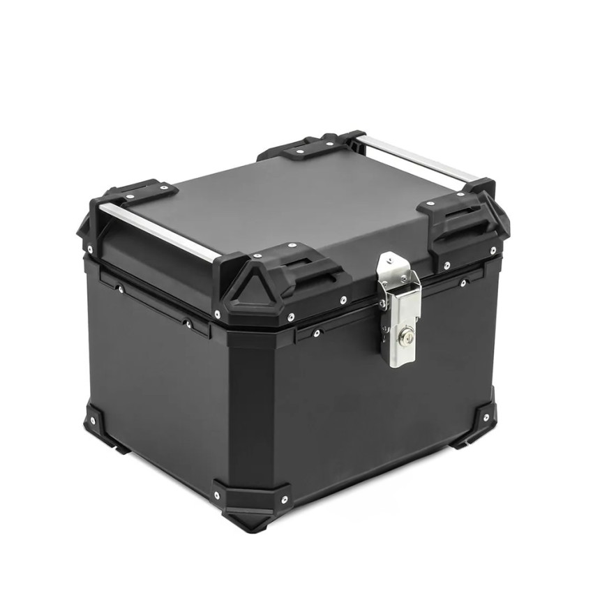 Motorradgepäckträger 46 Liter schwarz mit Universalplatte Adventure Aktion Motorradgepäckträger 46 Liter schwarz mit Universalplatte Adventure Aktion