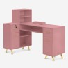 Manikürtisch Kosmetikerin Nageltechnikerin weiß rosa eckig Dorys Katalog