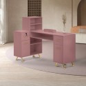 Manikürtisch Kosmetikerin Nageltechnikerin weiß rosa eckig Dorys Sales