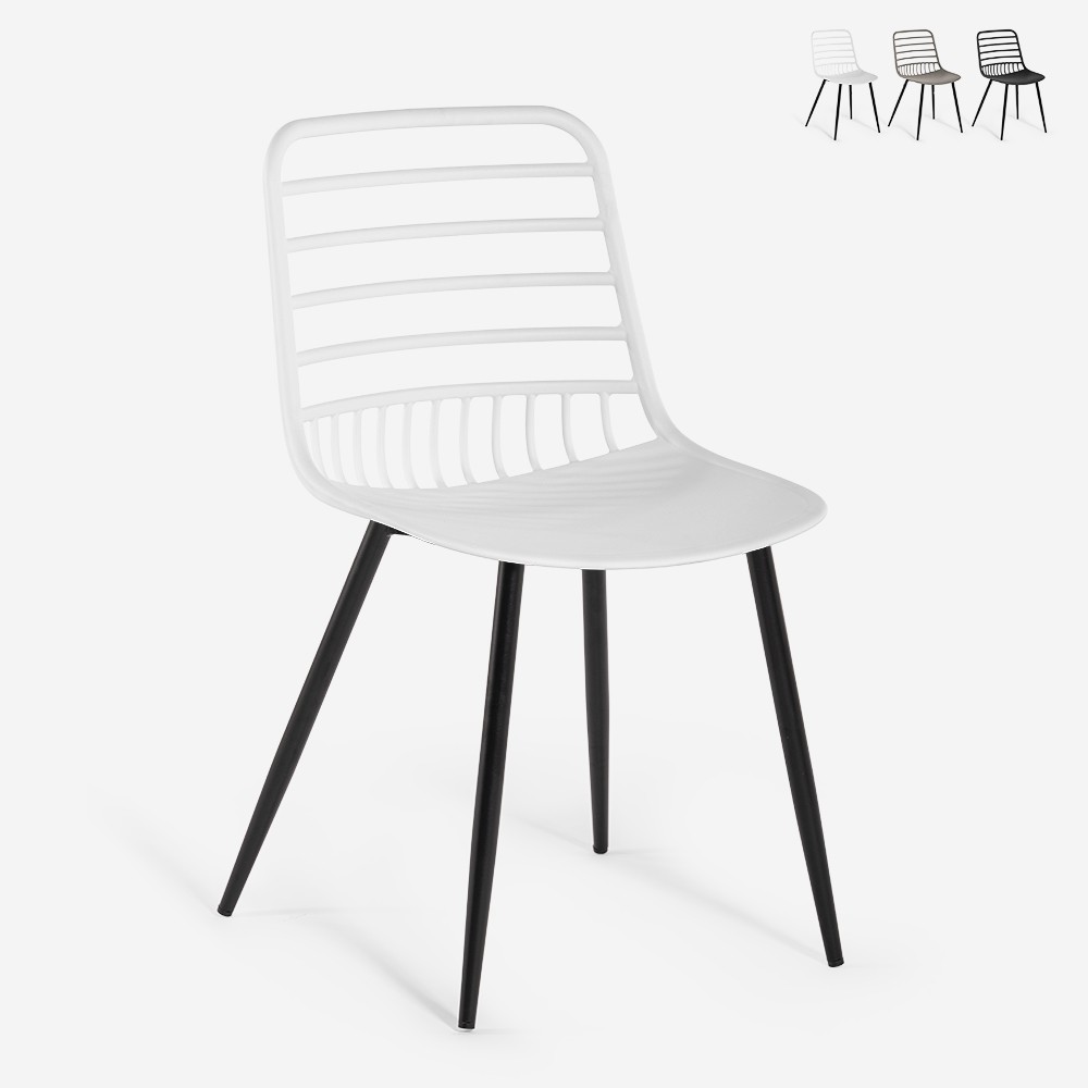 Moderne Stühle aus Polypropylen für Küche, Esszimmer, Bar Lenny
