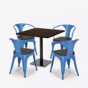 set bar tisch restaurants horeca 90x90cm 4 stühle burke 