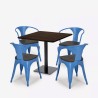 set bar tisch restaurants horeca 90x90cm 4 stühle burke 