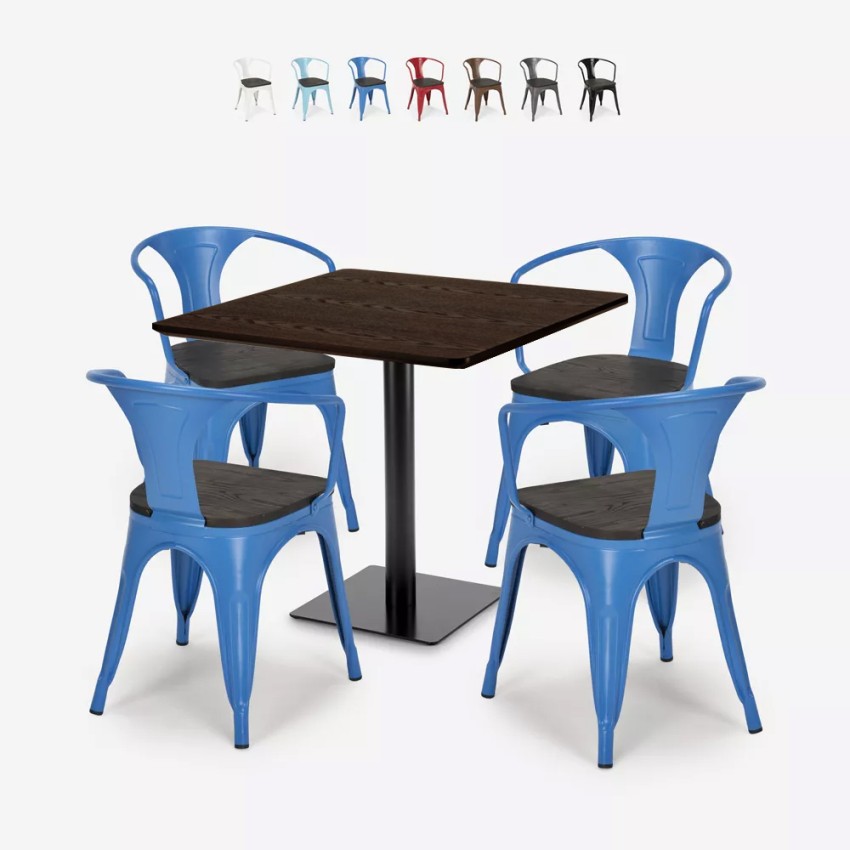 set bar tisch restaurants horeca 90x90cm 4 stühle burke Lagerbestand set bar tisch restaurants horeca 90x90cm 4 stühle burke Lagerbestand
