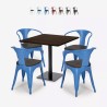 set bar tisch restaurants horeca 90x90cm 4 stühle burke Lagerbestand