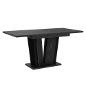 Ausziehbarer Esstisch 120-160x80cm schwarzer Marmoreffekt Doha 2 Verkauf