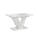 Ausziehtisch 120-160x80cm Küche Marmoreffekt weiß Dubai Angebot
