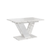 Ausziehtisch 120-160x80cm Küche Marmoreffekt weiß Dubai Angebot