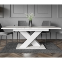 Weißer Ausziehtisch mit Marmoreffekt 140-180cm modernes Design Bronx Sales