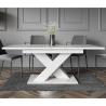 Weißer Ausziehtisch mit Marmoreffekt 140-180cm modernes Design Bronx Sales