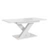 Weißer Ausziehtisch mit Marmoreffekt 140-180cm modernes Design Bronx Verkauf