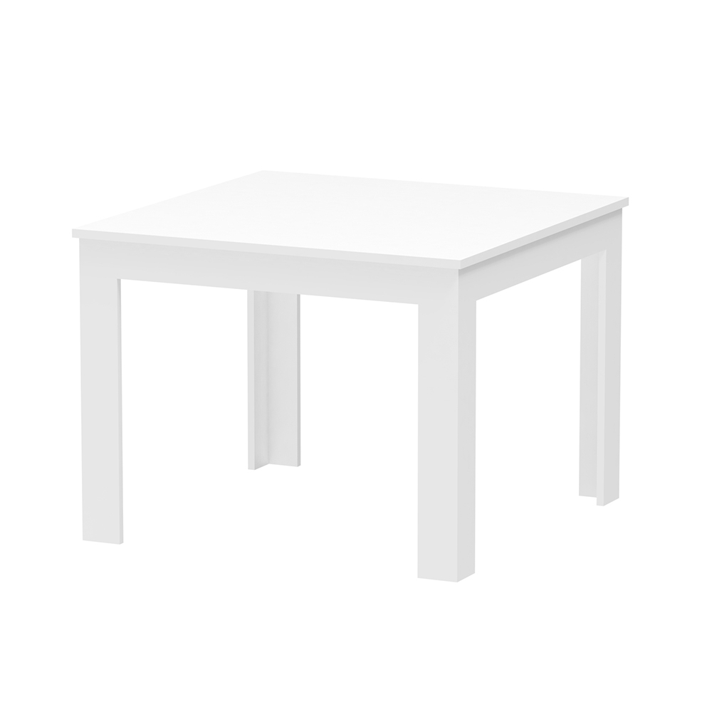 Weißer quadratischer Esstisch 80x80cm modernes Design Ika 8
