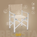4er Set Klappbare Strandstühle Klappstühle Aluminium Regista Gold 