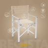 4er Set Klappbare Strandstühle Klappstühle Aluminium Regista Gold 