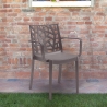 23er Set Matrix Armchair BICA Gartenstühle mit Armlehnen aus Polypropylen Maße