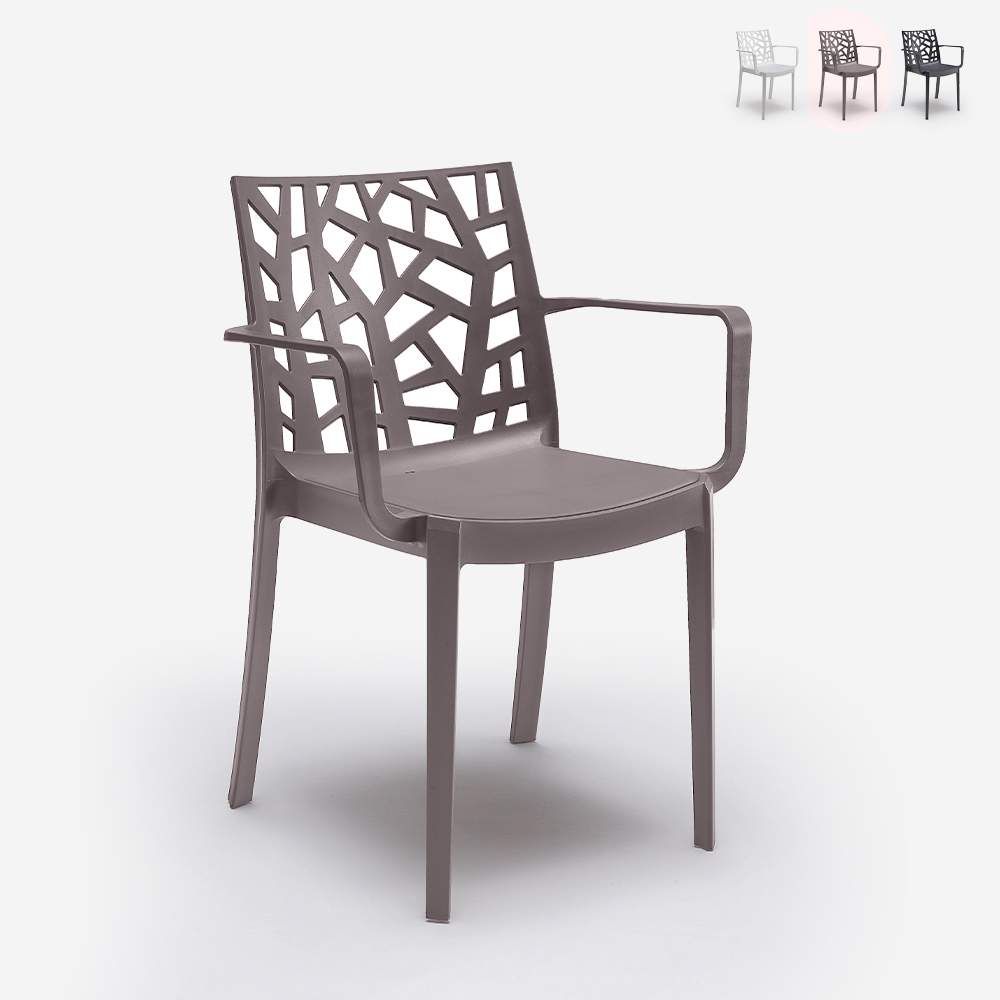 23er Set Matrix Armchair BICA Gartenstühle mit Armlehnen aus Polypropylen