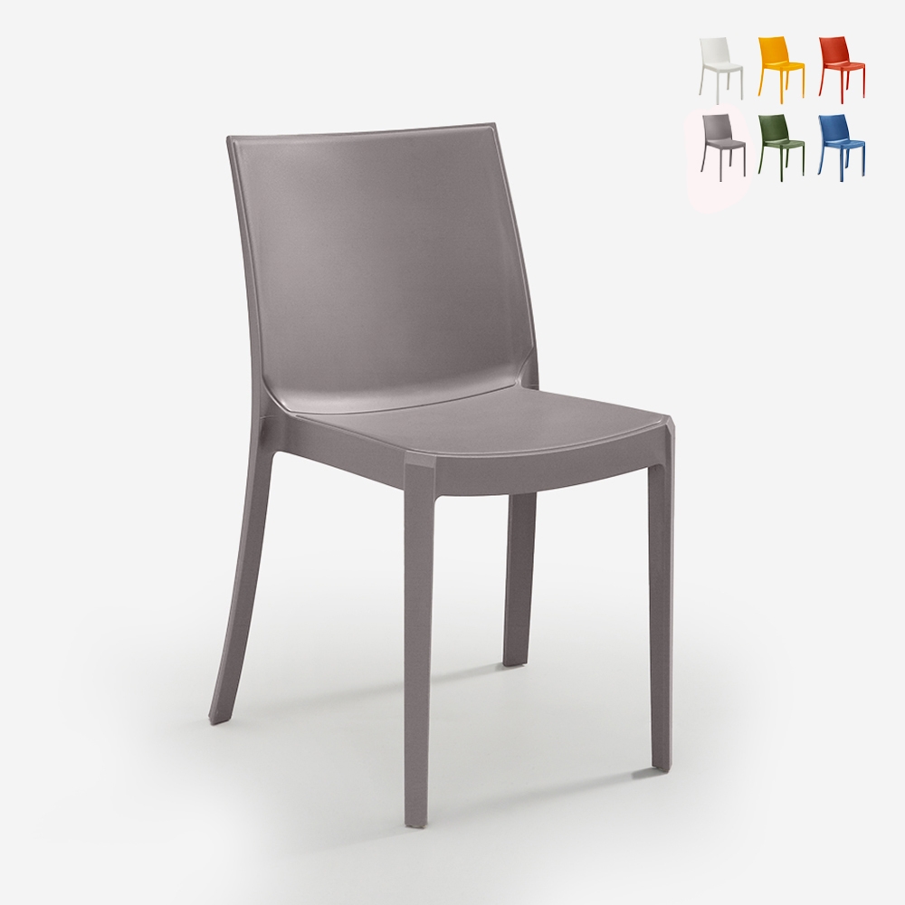 23er Set Perla BICA stapelbare Stühle für Garten, Bar und Restaurant