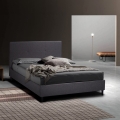 Groß Einzelbett Französisch 120x190 cm Kunstleder Kopfende Lattenrost Lausanne Aktion