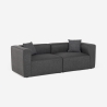 Sofa 3-Sitzer modular modern für Wohnzimmer aus Stoff Neko Maße