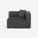 Sofa 3-Sitzer modular modern für Wohnzimmer aus Stoff Neko 