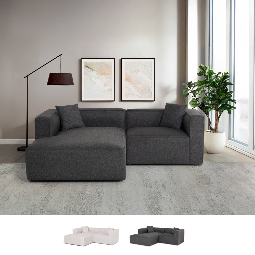 Modulares Sofa 3-Sitzer aus Stoff modular Halbinsel eckig Lorys
