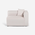 Sofa 3-Sitzer modular Halbinsel Ecke aus Stoff Lorys Auswahl