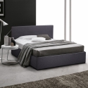 Komplettes Große Einzelbett mit Bettkasten Stoff Holz mit Bettrost 80x190 cm Basel Aktion