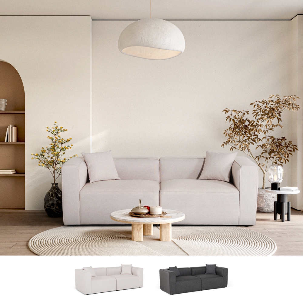 Sofa 3-Sitzer modular modern für Wohnzimmer aus Stoff Neko