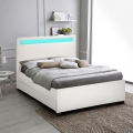 Komplett Groß Einzelbett Lattenrost Led-Kopfende Schubladen 120x190 cm Geneva Aktion