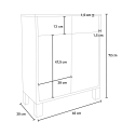Moderner Mehrzweck Badezimmer Schrank 2 Türen 2 Schubladen 60 cm Takari 