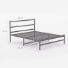 Metall Doppelbett mit Lattenrost 160x200 Skjern 