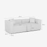 Sofa 3-Sitzer modular modern für Wohnzimmer aus Stoff Neko 