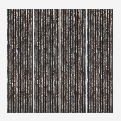 4 x schwarzer Marmor-Effekt Wandpaneele Akustikpaneele 240x60cm Kover-MC Aktion