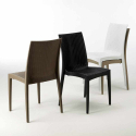 22er Bistrot Grand Soleil Poly-Rattan-Stühle für Bar und Gartenrestaurant  