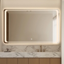 Badezimmerspiegel 130x80cm rechteckig LED-hinterleuchtet Morgen XL Angebot