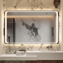 Badezimmerspiegel 130x80cm rechteckig LED-hinterleuchtet Morgen XL Sales