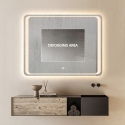 Badezimmerspiegel 130x80cm rechteckig LED-hinterleuchtet Morgen XL Rabatte