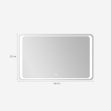 Badezimmerspiegel 130x80cm rechteckig LED-hinterleuchtet Morgen XL Lagerbestand