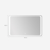 Badezimmerspiegel 130x80cm rechteckig LED-hinterleuchtet Morgen XL Lagerbestand