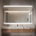 Badezimmerspiegel 130x80cm rechteckig LED-hinterleuchtet Krona XL Aktion